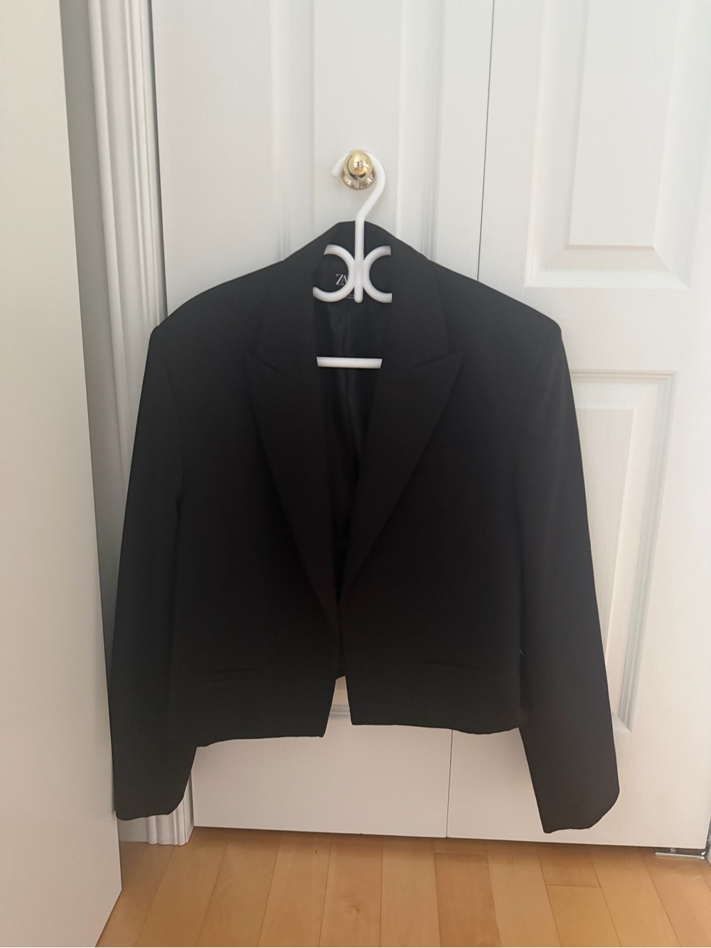 Zara Black Cropped Blazer Jacket